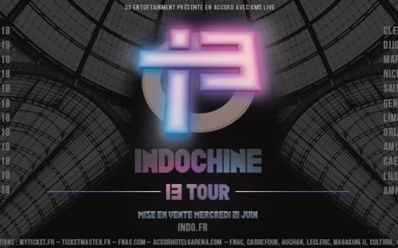 Fans d'Indochine ? Rendez-vous le 25 mai 2018 au Galaxie d'Amnéville !
