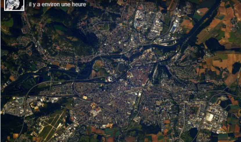 Metz vue de l'espace par Thomas Pesquet