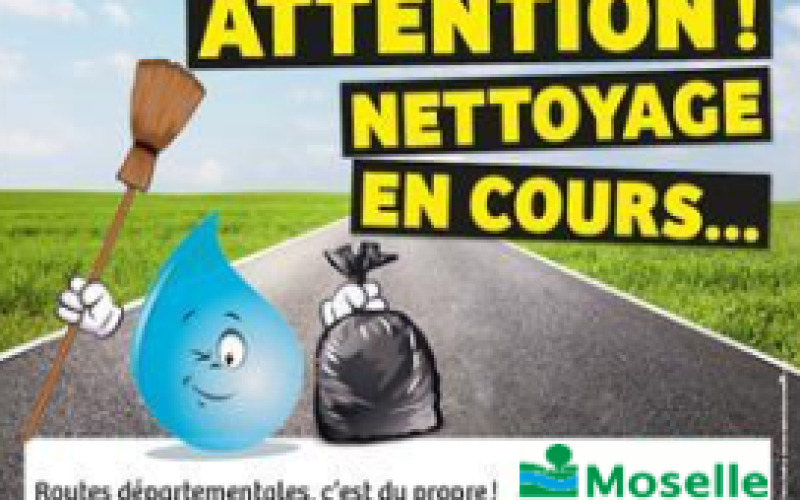 12 au 23 mars : la Moselle lance une grande campagne de nettoyage des routes