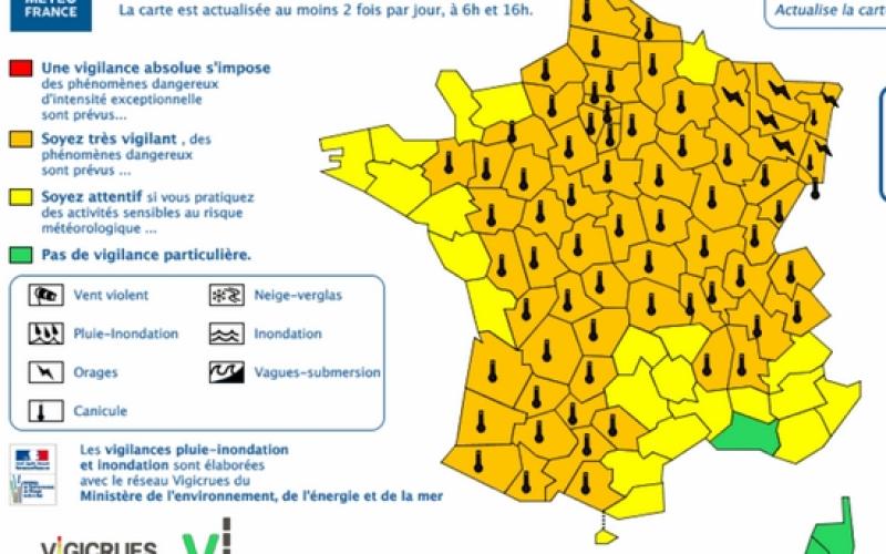 ALERTE ORANGE orages, grêle et canicule en Lorraine