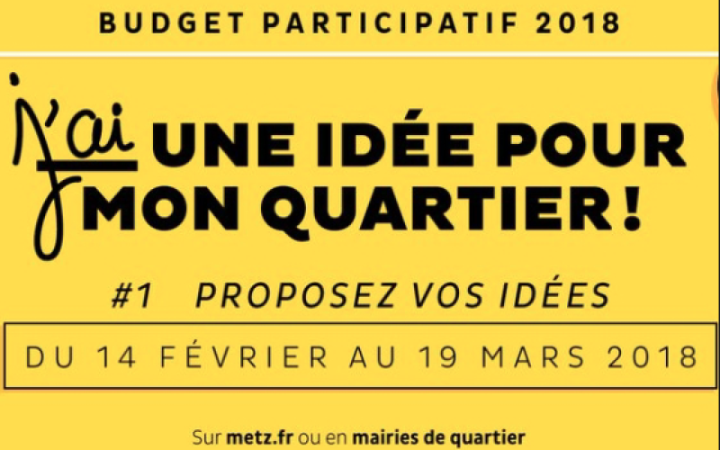 Budget participatif à Metz : top départ pour déposer vos idées de projets ! 