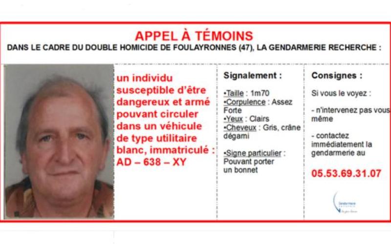 Couple tué près d'Agen: la gendarmerie a interpellé le tireur présumé