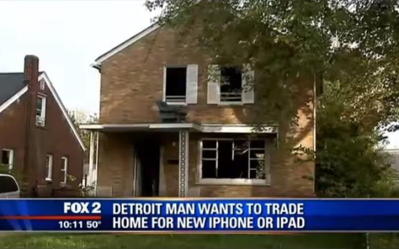Echange maison contre iPhone