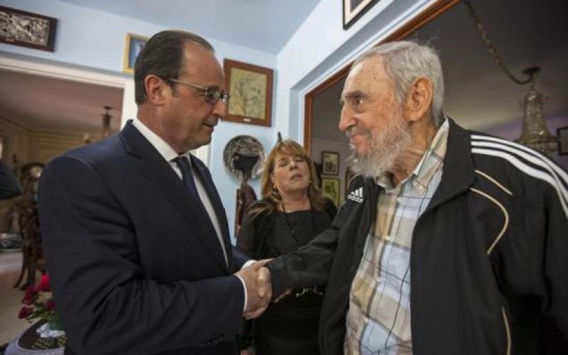 François Hollande a rencontré Fidel Castro