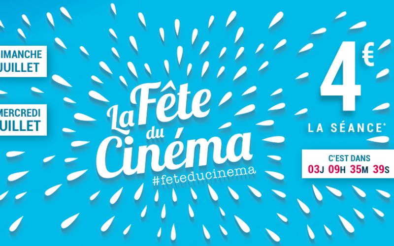 La Fête du Cinéma : des séances à 4€ pendant 4 jours !