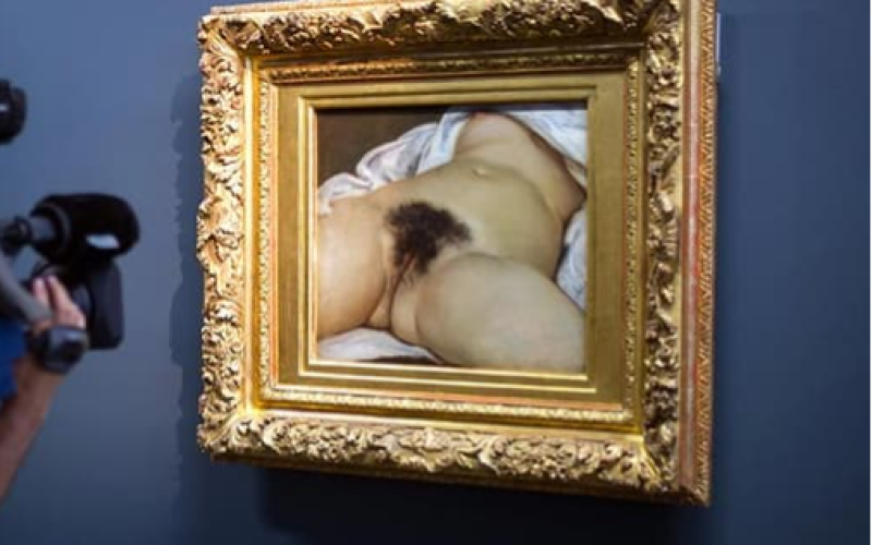 Pompidou-Metz : « L’Origine du monde », de Gustave Courbet, taguée