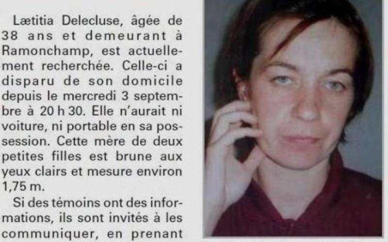 Vosges : le corps découvert est à "99,9% celui de Laetitia Delecluse