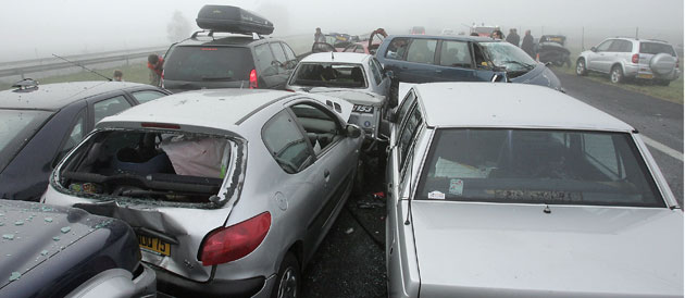 A33 : 9 voitures impliquées dans un carambolage