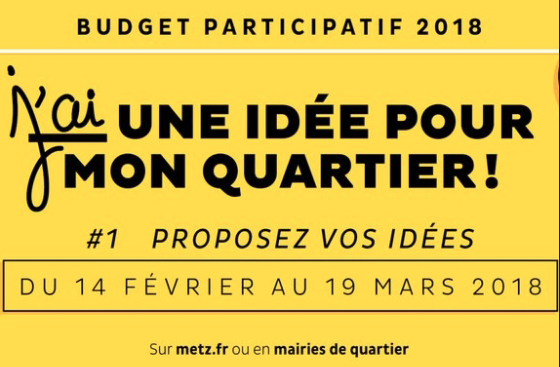 Budget participatif à Metz : top départ pour déposer vos idées de projets ! 