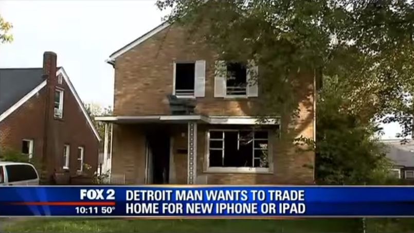 Echange maison contre iPhone
