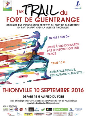 Le 1er trail de Guentrange se tiendra samedi 10 septembre