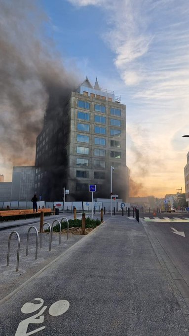 Metz : incendie sur le chantier de l'hôtel Starck