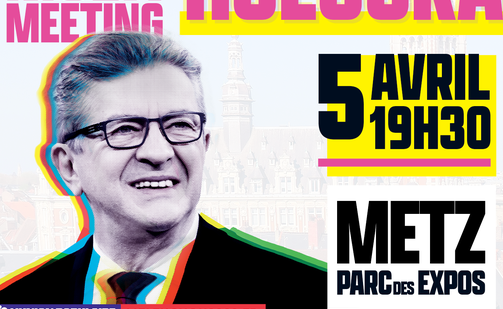 Metz : Jean-Luc Mélenchon en multi-meeting, via son hologramme