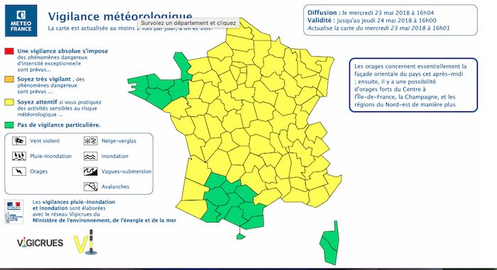 Moselle : le département en vigilance jaune orages, vents violents et risques de fortes précipitations